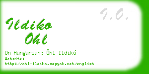 ildiko ohl business card