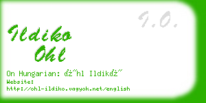 ildiko ohl business card